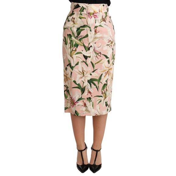 Dolce & Gabbana Mint Green Viscose Pencil Cut Midi Skirt main image 0